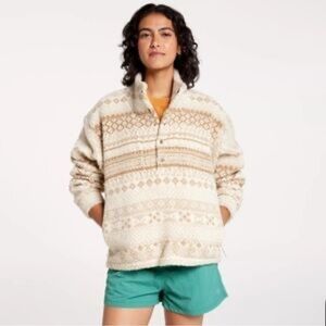 Alpine Design Cream and Brown Varsity Jacket